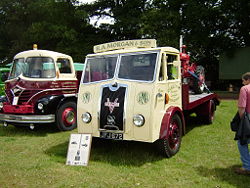 Vulcan truck fitted with Perkins diesel engine. On show at Bromyard, England in 2008