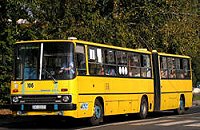 Ikarus type 280.70E articulated bus in Katowice.