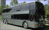 A Jonckheere Monaco double deck coach of Len Wright Band Services