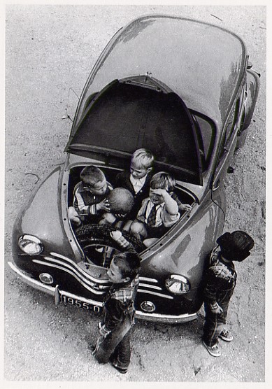 Renault 4CV - 5 enfants (1955)