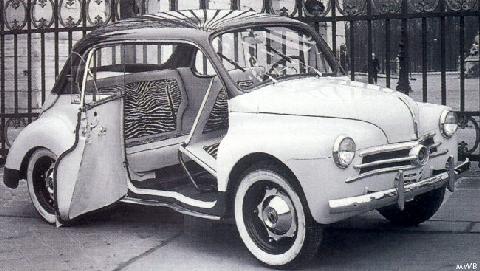 Renault 4cv Panoramique By Mialle Mwb  (1954)